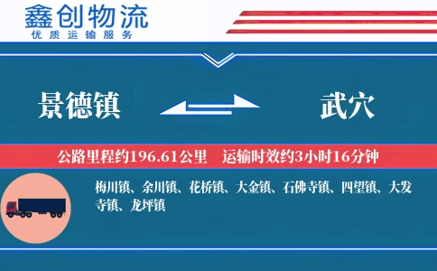 景德镇到武穴物流公司