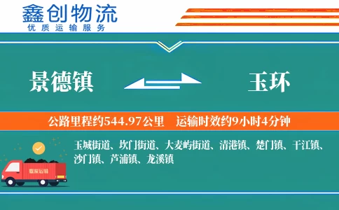 景德镇到玉环物流公司