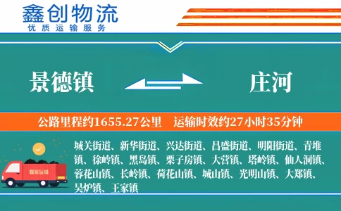 景德镇到庄河物流公司