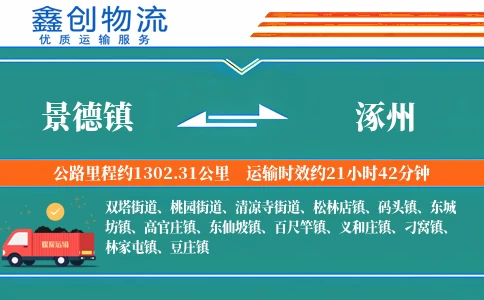 景德镇到涿州物流公司