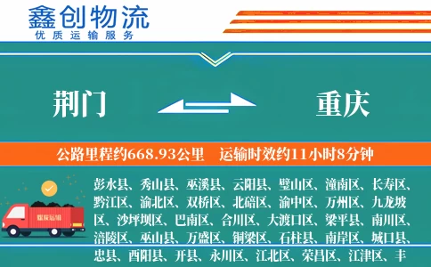 荆门到重庆物流公司