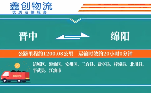 晋中到绵阳物流公司