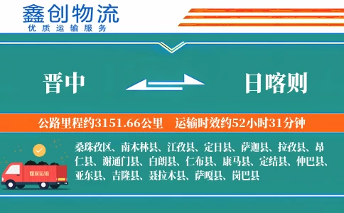 晋中到日喀则物流公司