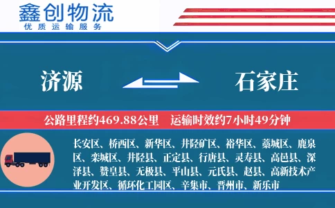 济源到石家庄物流公司