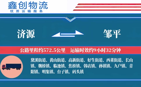 济源到邹平物流公司