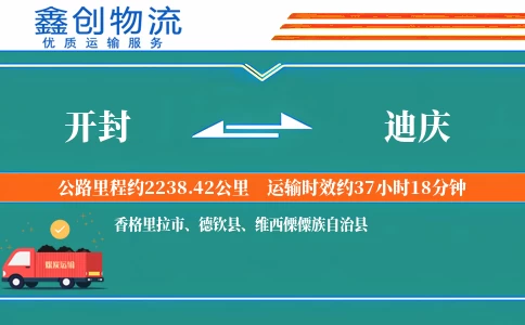 开封到迪庆物流公司