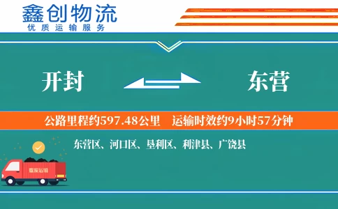 开封到东营物流公司