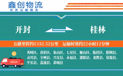 开封到桂林物流公司