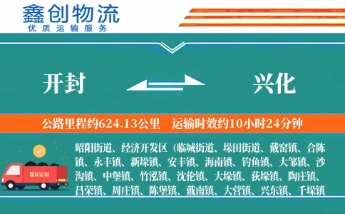 开封到兴化物流公司