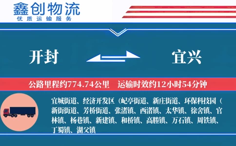 开封到宜兴物流公司