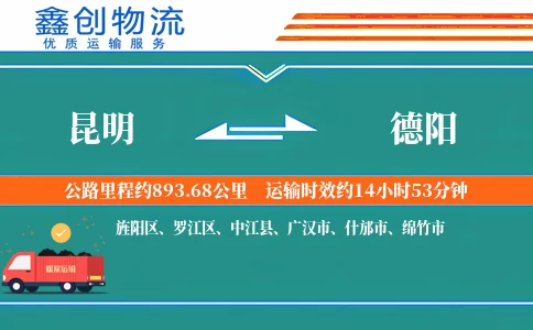 昆明到德阳物流公司