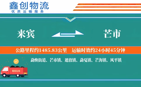 来宾到芒市物流公司