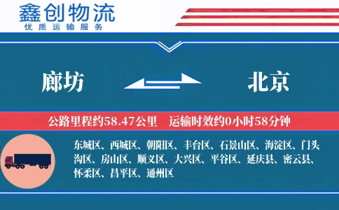 廊坊到北京物流公司