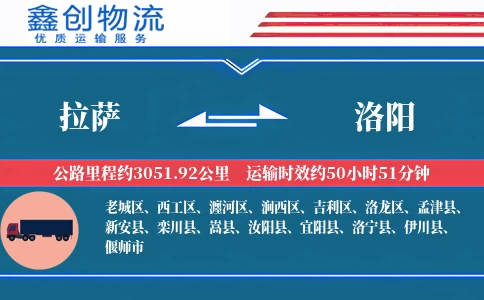 拉萨到洛阳物流公司