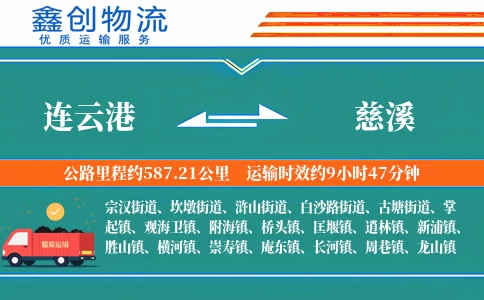 连云港到慈溪物流公司