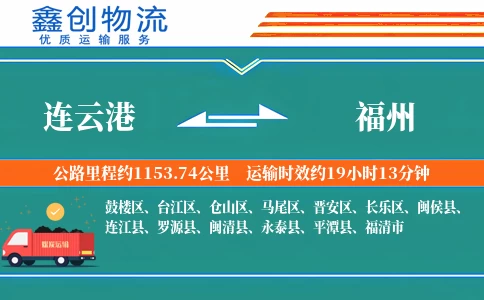 连云港到福州物流公司