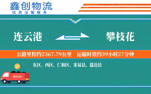 连云港到攀枝花物流公司