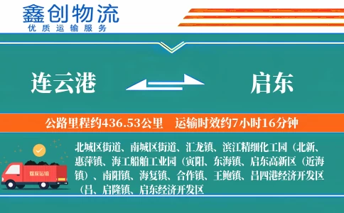 连云港到启东物流公司