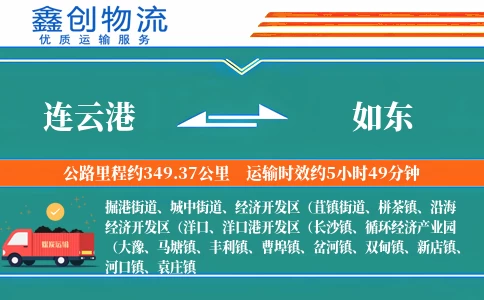 连云港到如东物流公司