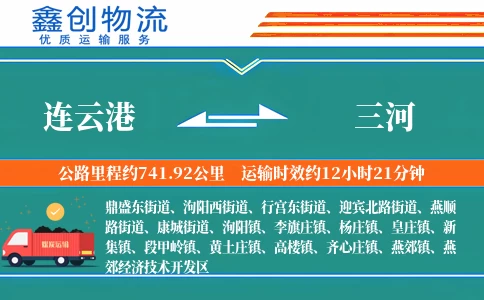 连云港到三河物流公司