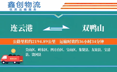连云港到双鸭山物流公司