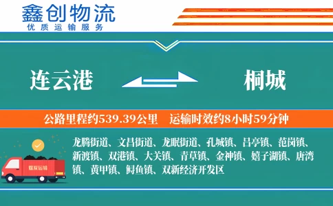 连云港到桐城物流公司