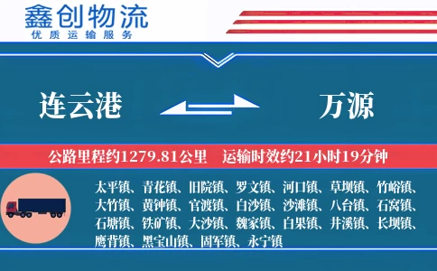 连云港到万源物流公司