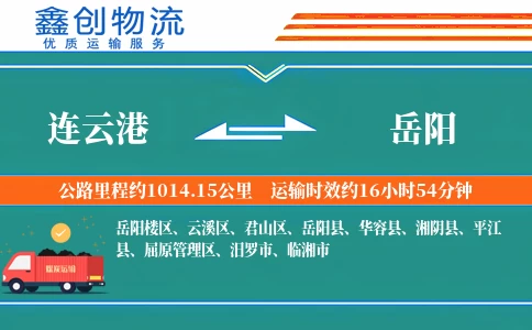 连云港到岳阳物流公司