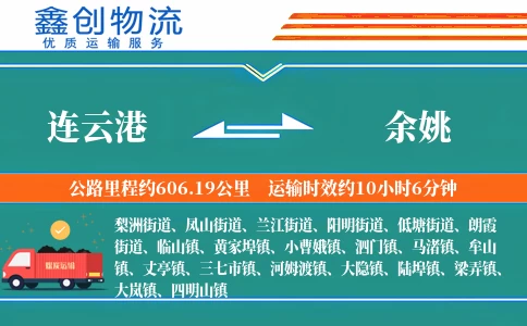 连云港到余姚物流公司