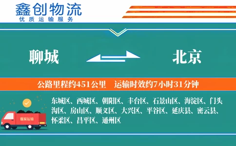 聊城到北京物流公司