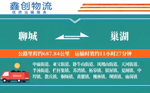 聊城到巢湖物流公司