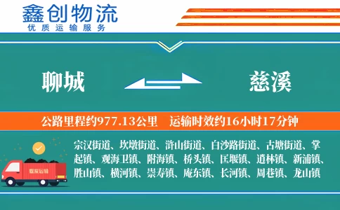 聊城到慈溪物流公司