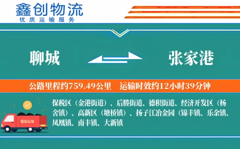 聊城到张家港物流公司