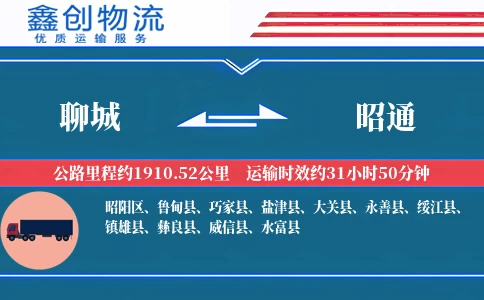 聊城到昭通物流公司