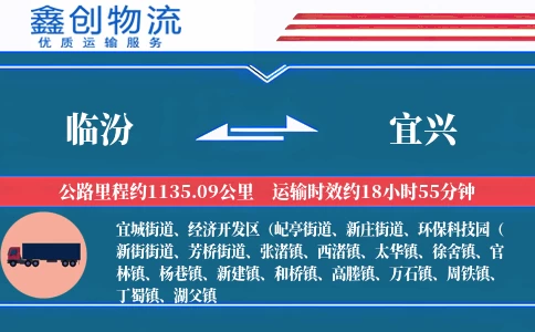 临汾到宜兴物流公司