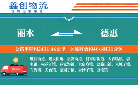 丽水到德惠物流公司