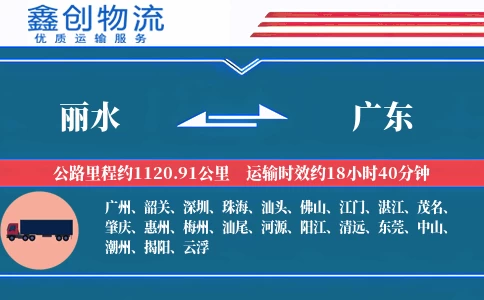 丽水到广东物流公司