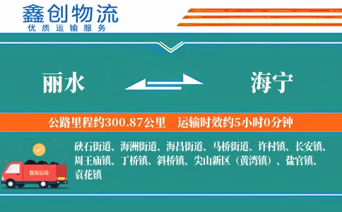 丽水到海宁物流公司