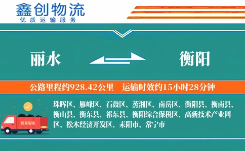 丽水到衡阳物流公司