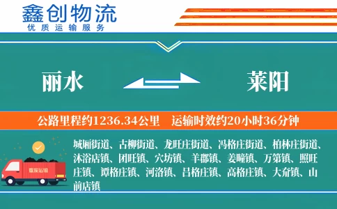 丽水到莱阳物流公司