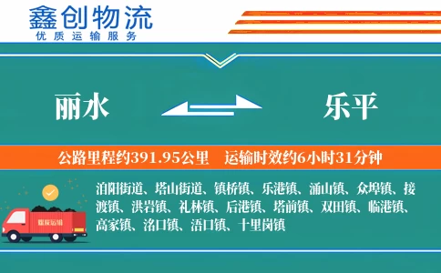 丽水到乐平物流公司