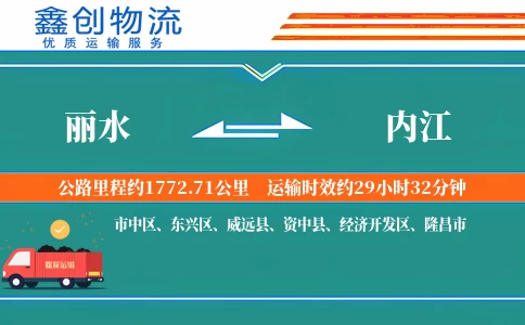 丽水到内江物流公司