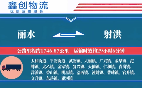 丽水到射洪物流公司