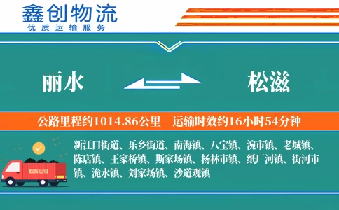 丽水到松滋物流公司