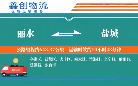 丽水到盐城物流公司