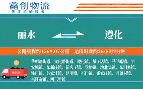 丽水到遵化物流公司