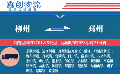 柳州到邳州物流公司