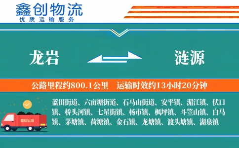 龙岩到涟源物流公司