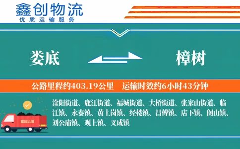 娄底到樟树物流公司