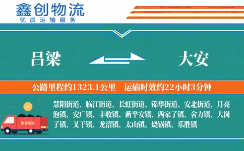 吕梁到大安物流公司